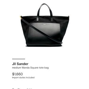 Beautiful Jill sander calf leather bag like new